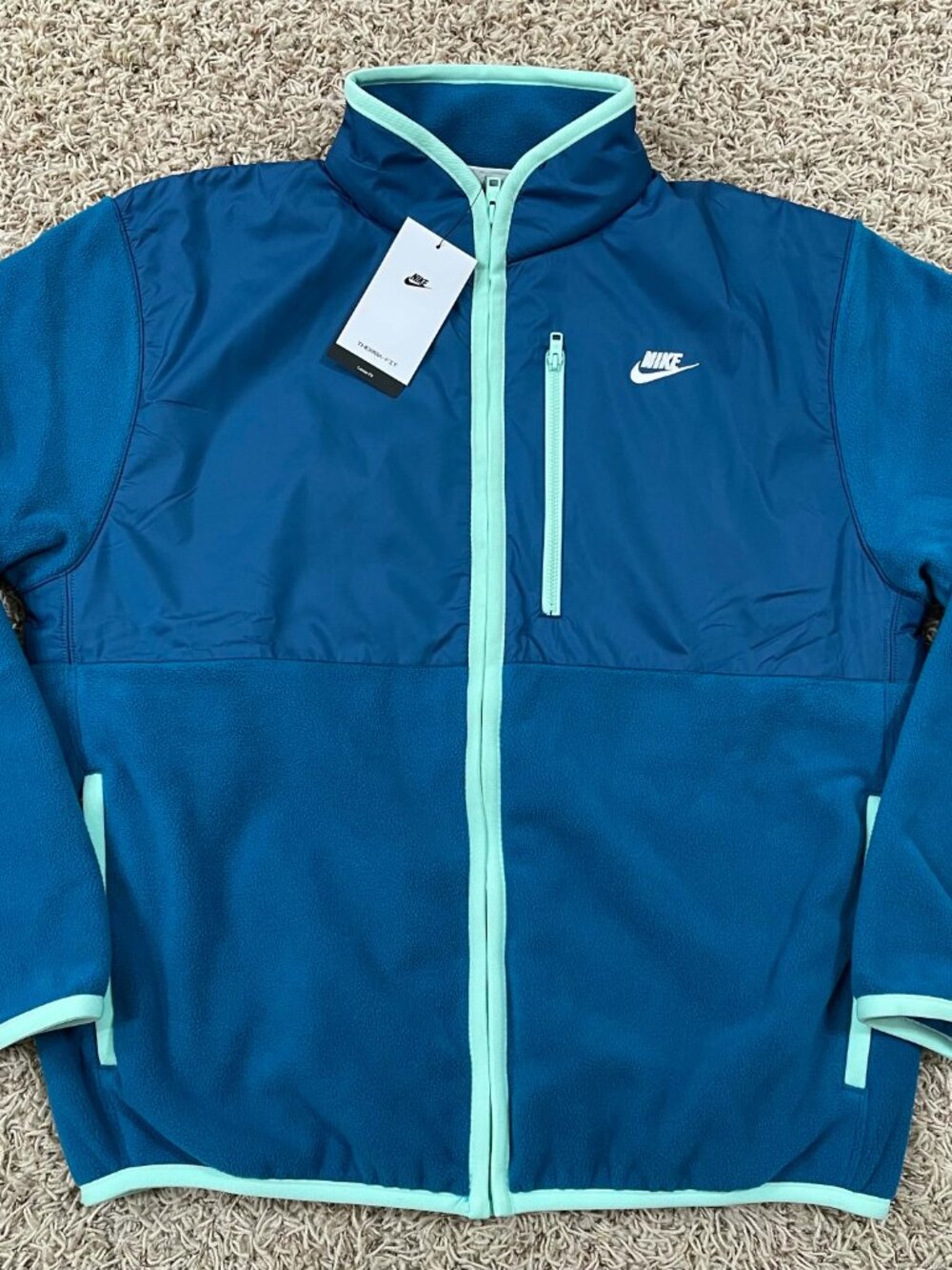 Nike Sportswear Club Men's Winterized Full-Zip Jacket Teal IM9452-301, Size M